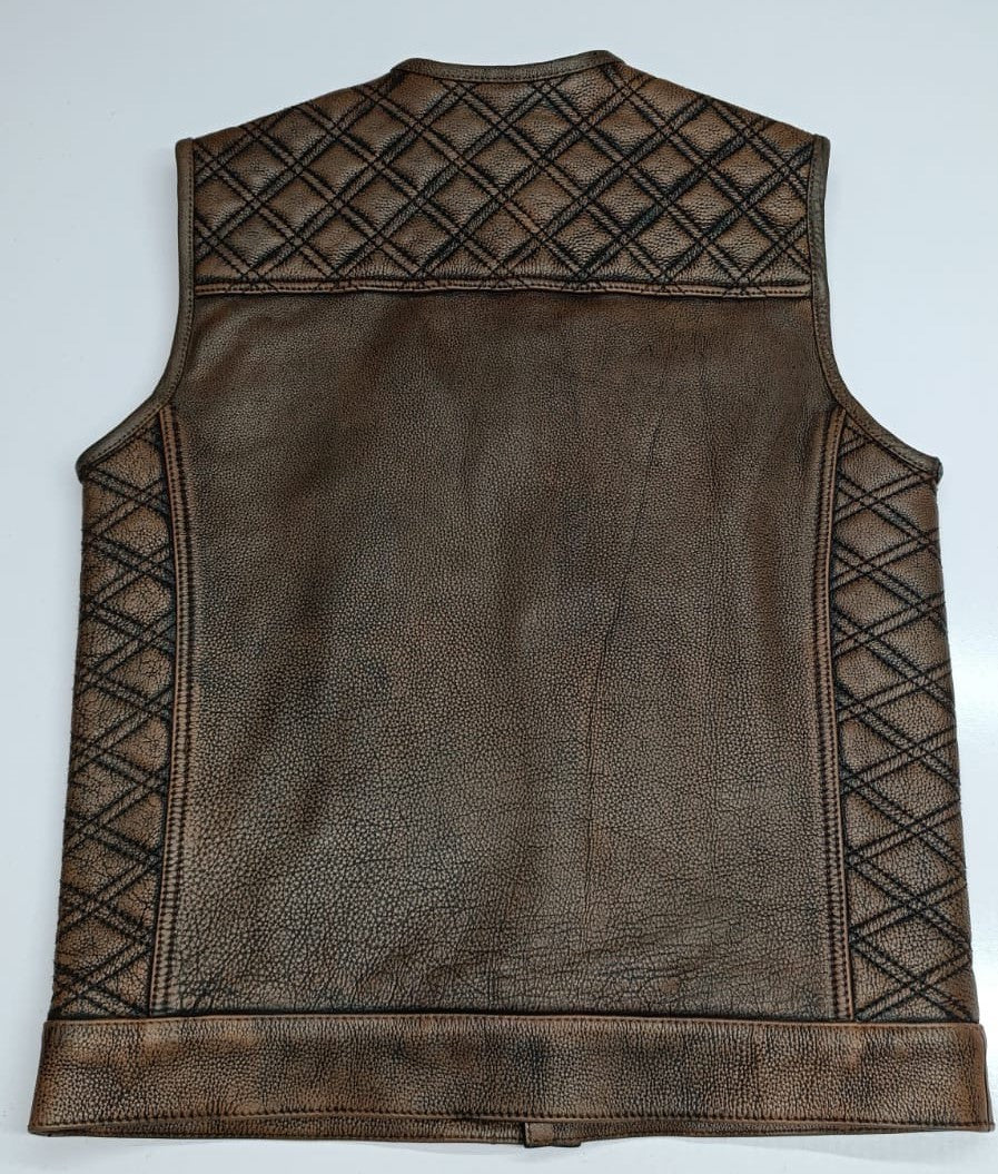 DS24 Brown Club Style Vest - Mens