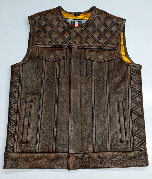 DS24 Brown Club Style Vest - Mens