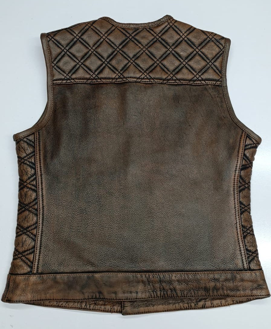 DS24 Brown Club Style Vest - Womens