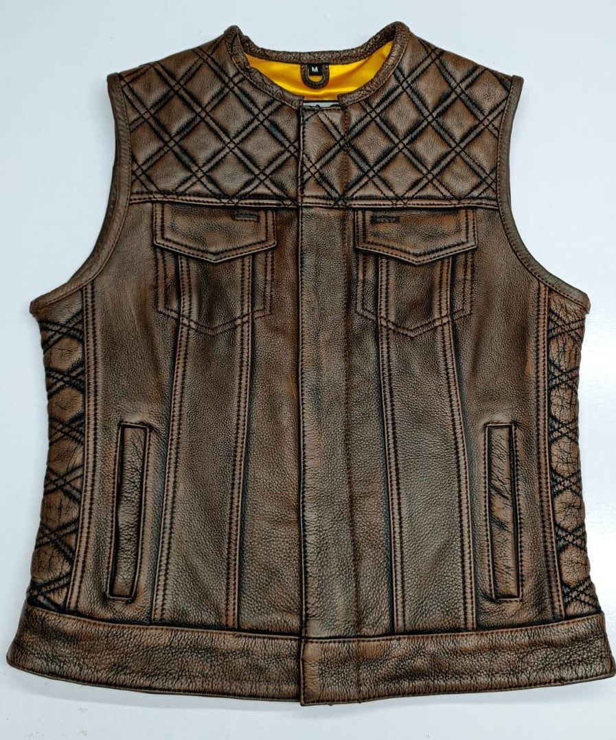 DS24 Brown Club Style Vest - Womens